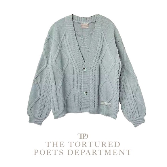 NWT Official Taylor Swift TTPD Cardigan M/L - Picture 1 of 4